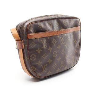 Louis Vuitton Jeune Fille Monogram Shoulder Bag Canvas Leather Brown